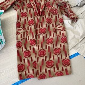 Full length handmade western blanket coat. Wool